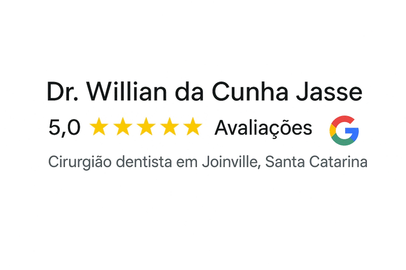 Dr. Willian da Cunha Jasse - 5 estrelas no Google